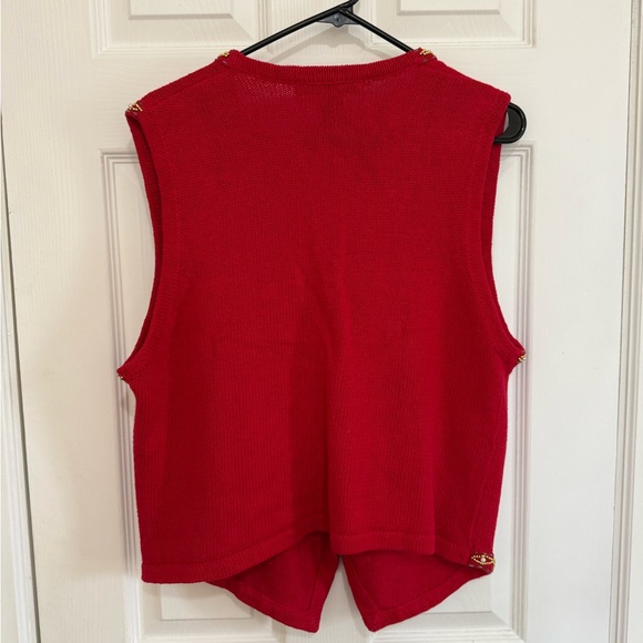 Vintage Red Embellished Vest - Picture 4 of 4